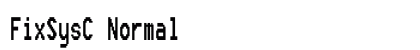 FixSysC Normal Font Preview