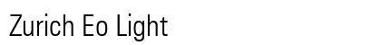 Zurich Eo Light font free download
