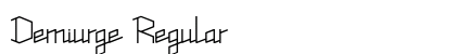 Demiurge Regular font free download