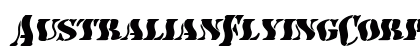 AustralianFlyingCorpsStencilSC Regular Font Preview