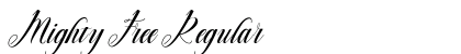 Mighty Free Regular Font Preview