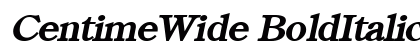 CentimeWide BoldItalic preview