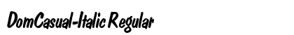 DomCasual-Italic Regular font free download