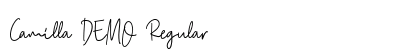 Camilla DEMO Regular Font Preview
