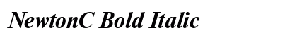 NewtonC Bold Italic Font Preview