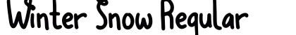 Winter Snow Regular Font Preview