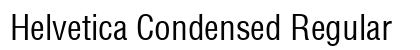 Helvetica Condensed Regular Font Preview