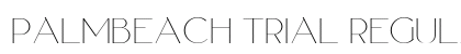 PalmBeach Trial Regular (OpenType) Font Preview