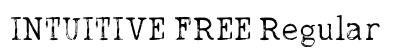 INTUITIVE FREE Regular Font Preview