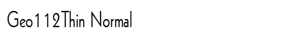 Geo112Thin Normal font free download
