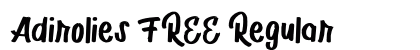 Adirolies FREE Regular Font Preview