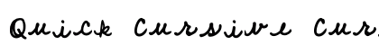 Quick Cursive Cursive Font Preview