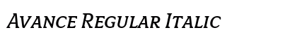 Avance Regular Italic preview