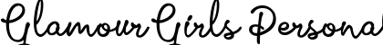 Glamour Girls Personal Use Regular Font Preview