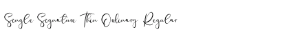 Single Signature Thin Ordinary Regular Font Preview