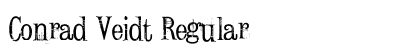 Conrad Veidt Regular Font Preview