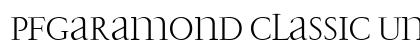 PFGaramond Classic Unicase Regular Font Preview