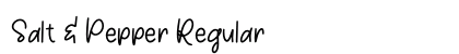 Salt & Pepper Regular (OpenType) Font Preview
