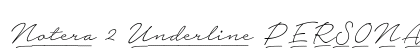 Notera 2 Underline PERSONAL USE Thin preview