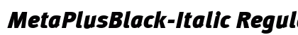 MetaPlusBlack-Italic Regular