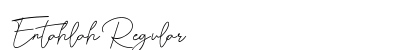 Entahlah Regular Font Preview