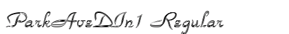 ParkAveDIn1 Regular Font Preview ParkAveDIn1 Regular Font Preview