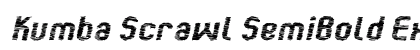 Kumba Scrawl SemiBold Expanded Italic preview