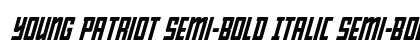 Young Patriot Semi-Bold Italic Semi-Bold Italic Font Preview