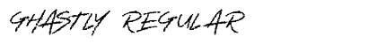 Ghastly Regular Font Preview