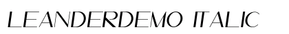 LeanderDemo Italic preview LeanderDemo Italic preview