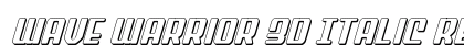 Wave Warrior 3D Italic Regular Font Preview Wave Warrior 3D Italic Regular Font Preview