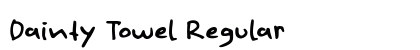 Dainty Towel Regular Font Preview