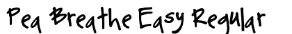 Pea Breathe Easy Regular Font Preview