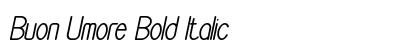 Buon Umore Bold Italic Font Preview