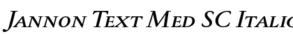 Jannon Text Med SC Italic preview Jannon Text Med SC Italic preview
