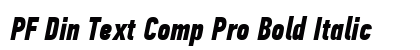 PF Din Text Comp Pro Bold Italic Preview