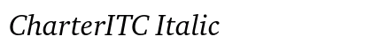 CharterITC Italic preview