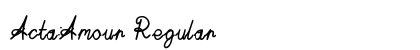 Acta:Amour Regular Font Preview