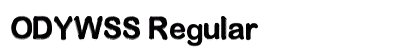 ODYWSS Regular Font Preview