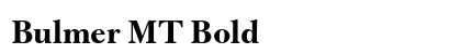 Bulmer MT Bold Preview