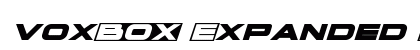 voxBOX Expanded Italic Expanded Italic Font Preview