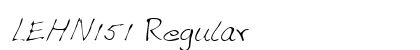 LEHN151 Regular Font Preview