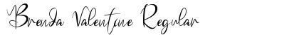 Brenda Valentine Regular Font Brenda Valentine Regular Font Preview