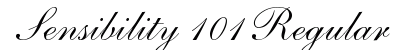 Sensibility 101 Regular Font Preview