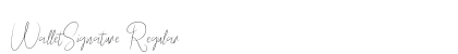 WalletSignature Regular Font Preview