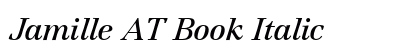 Jamille AT Book Italic font free download