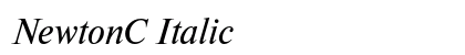 NewtonC Italic Font Preview