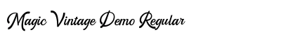 Magic Vintage Demo Regular (OpenType) Font Preview