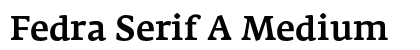 Fedra Serif A Medium Preview