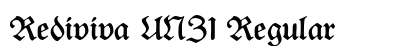 Rediviva UNZ1 Regular Font Preview